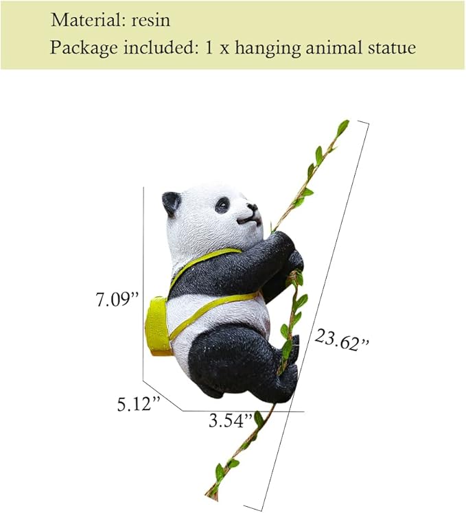 Hanging Climbing Panda for Garden