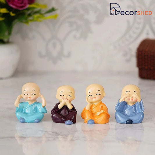 Monk Set of 4 for Home Decor