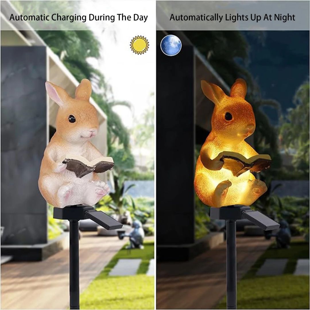 Solar Rabbit Garden Light for Outdoor Pathway, Lawn & Garden Decor