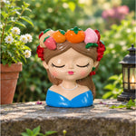 Fruit Crown Lady Bust Figurine | Cute Resin Decor 5 Colors