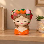 Fruit Crown Lady Bust Figurine | Cute Resin Decor 5 Colors