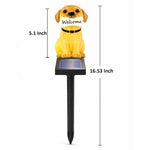 Solar Welcome Dog Garden Light for Outdoor Pathway, Lawn & Home Entrance Decor