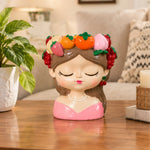 Fruit Crown Lady Bust Figurine | Cute Resin Decor 5 Colors
