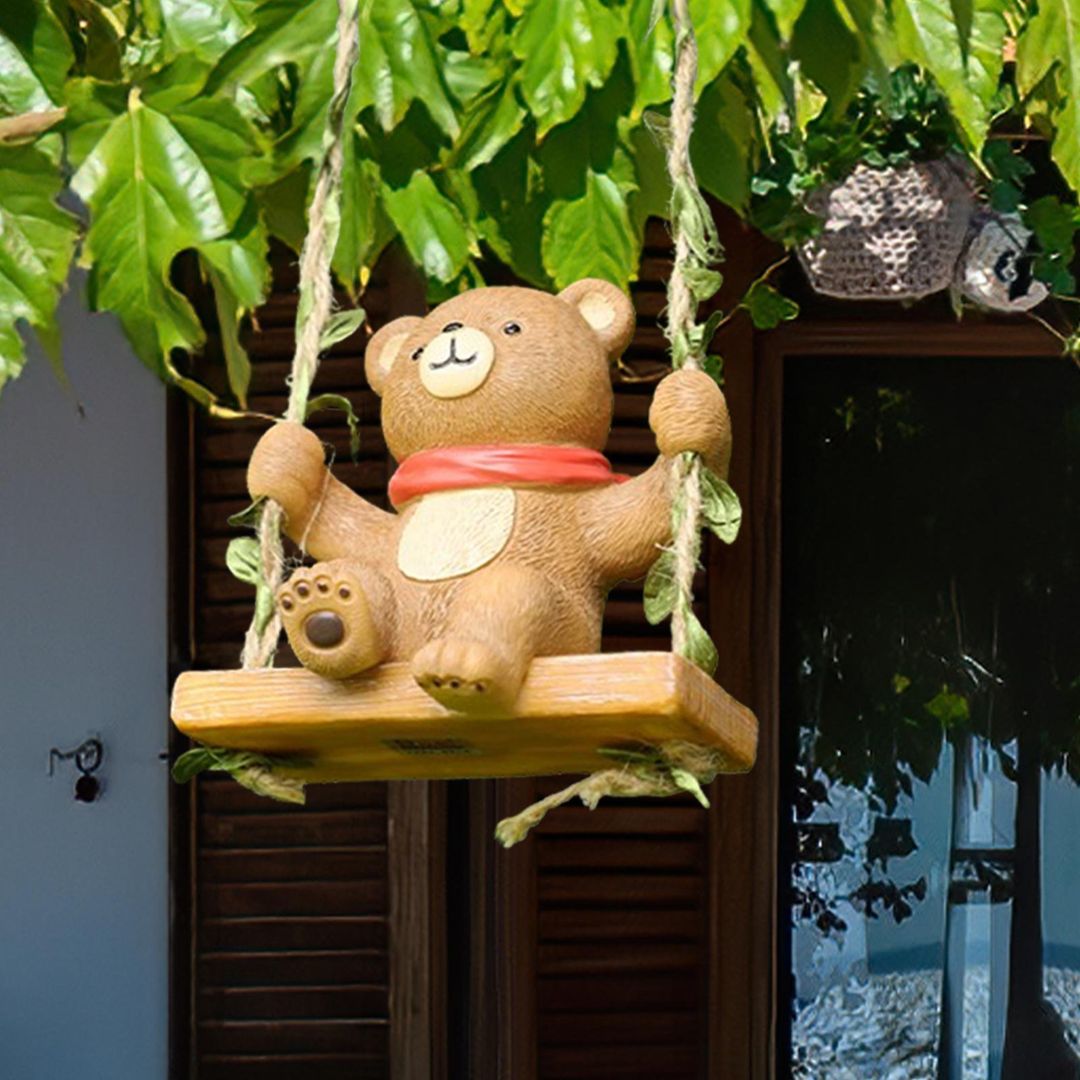 Cute Teddy Bear Swing Hanging Decor