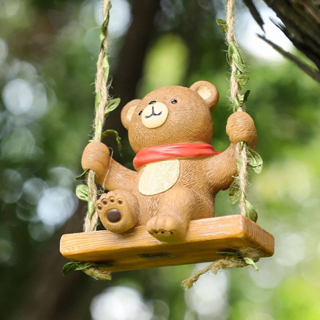 Cute Teddy Bear Swing Hanging Decor