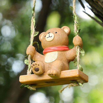 Cute Teddy Bear Swing Hanging Decor