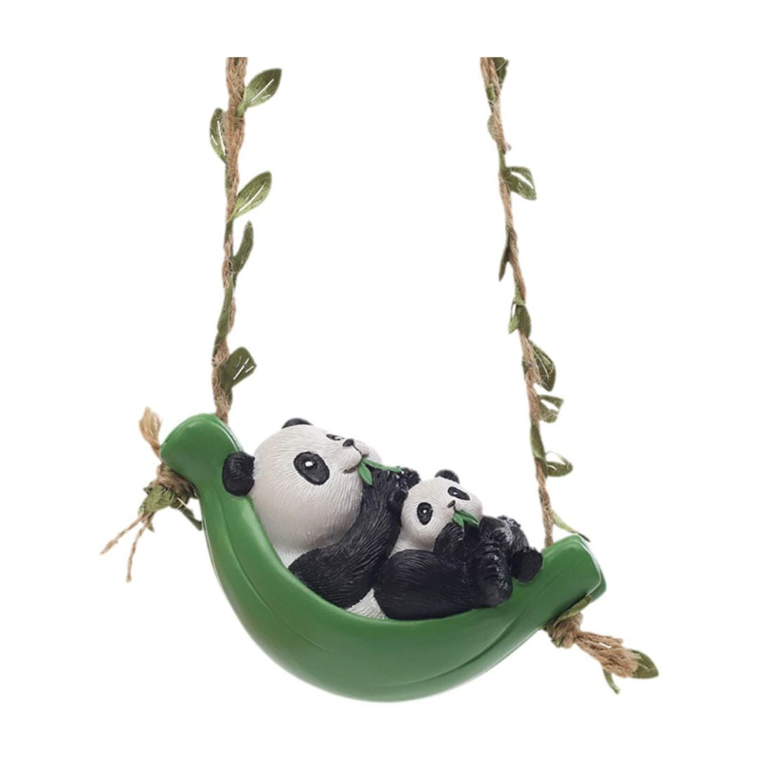 Cute Panda Couple Swing Hanging Decor