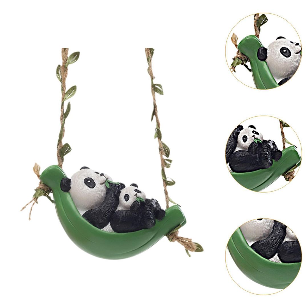 Cute Panda Couple Swing Hanging Decor