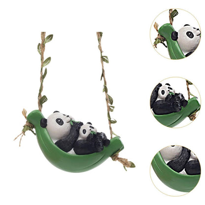 Cute Panda Couple Swing Hanging Decor