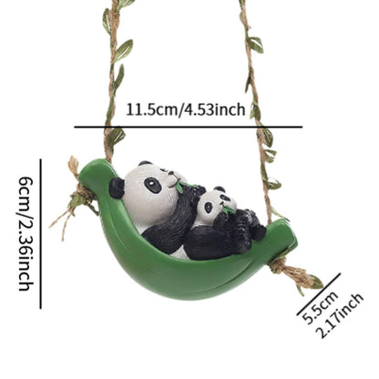 Cute Panda Couple Swing Hanging Decor