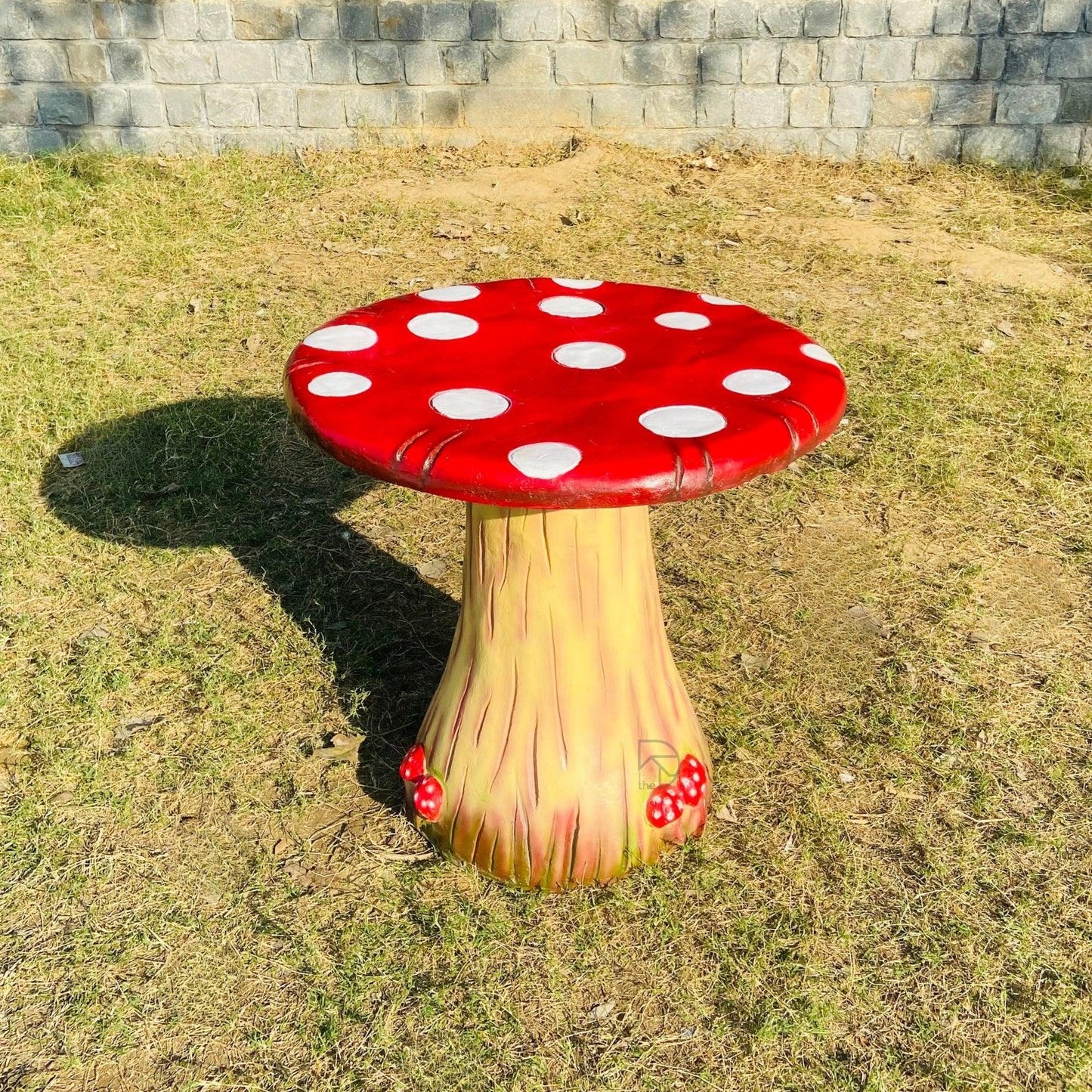 Mushroom Center Table with Three Sitting Stools - The Decorshed