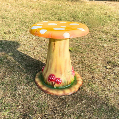 Mushroom Center Table with Three Sitting Stools - The Decorshed