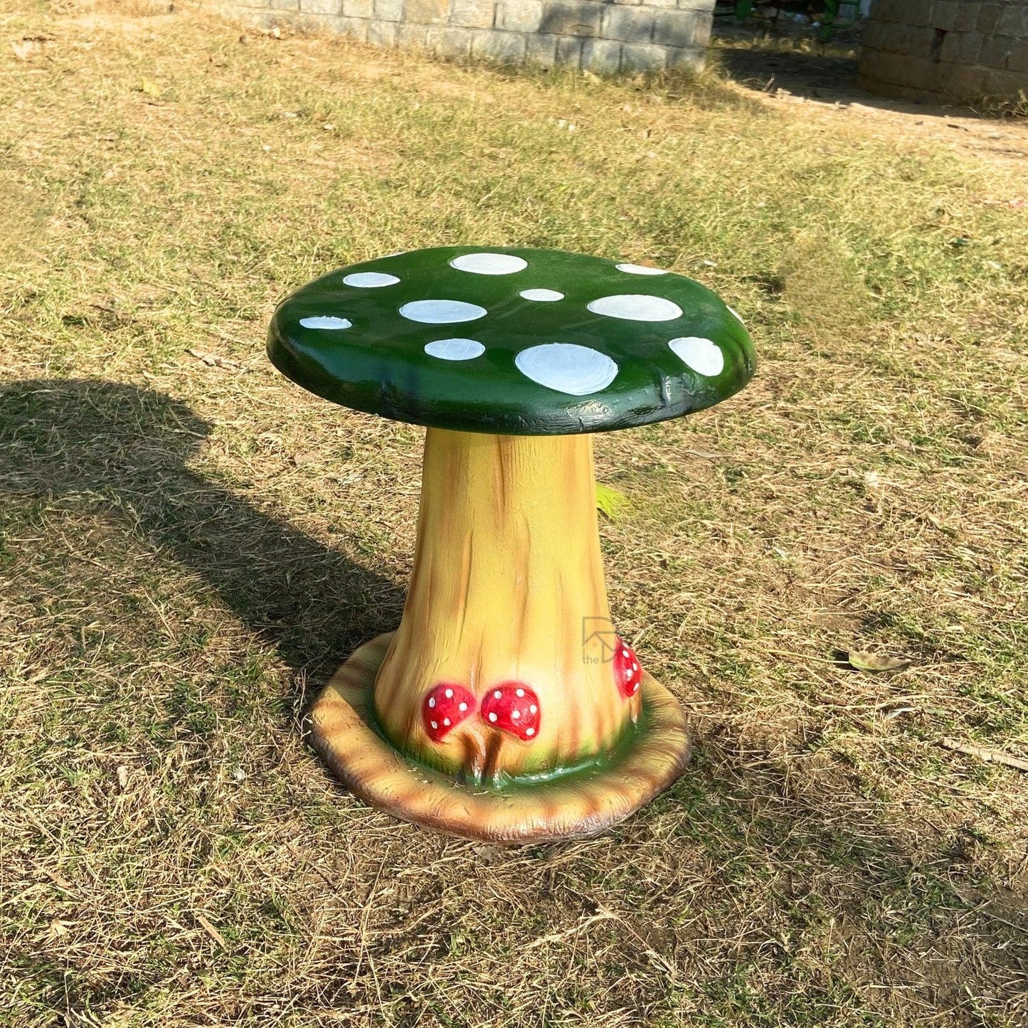 Mushroom Center Table with Three Sitting Stools - The Decorshed