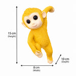 Cute Climbing Monkey Planter Decor - Yellow Resin Monkey Pot Hanger