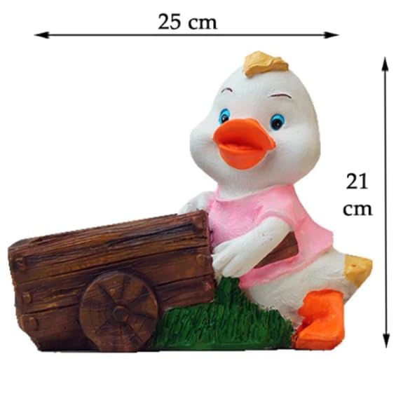 Donald Duck Pushing Cart Planter