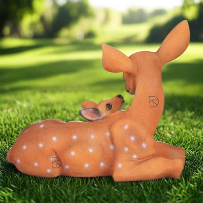 Realistic Deer and Baby Resin