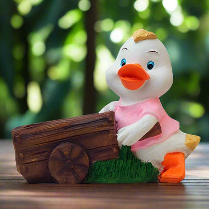 Donald Duck Pushing Cart Planter