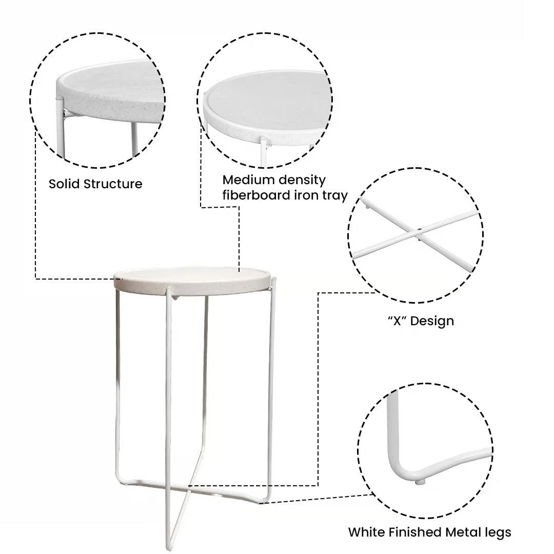 White Harmony Folding Coffee Table - The Decorshed