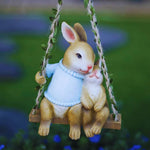 Swing Cute Mother Child Rabbit
