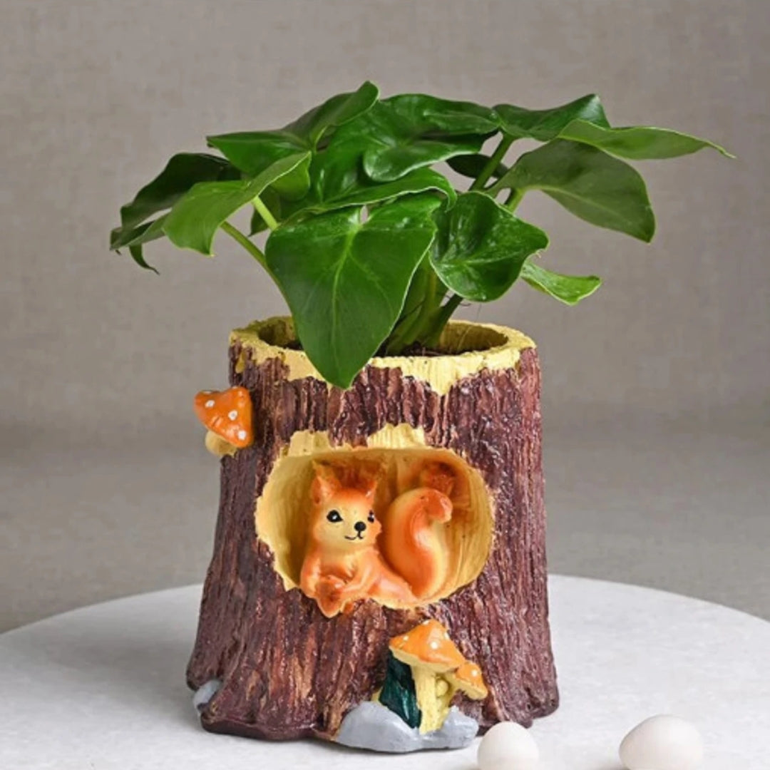 Squirrel Tree Pot