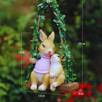 Swing Cute Mother Child Rabbit