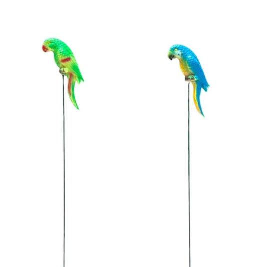 Decorative Parrot Garden Stake – Colorful Bird Plant & Garden Decor (Pack of 2)