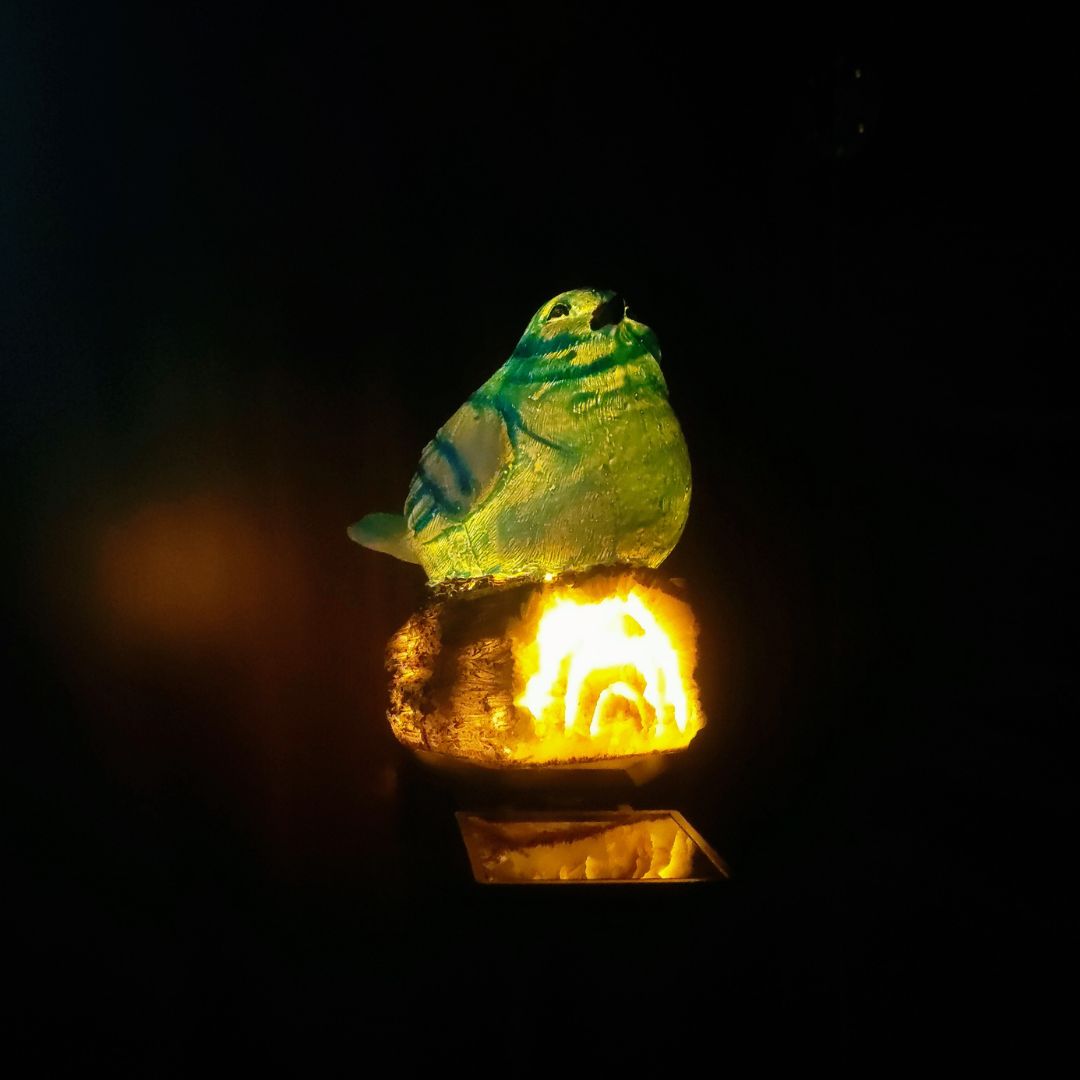 Solar Bird Garden Stake Light Decorative Outdoor Lamp