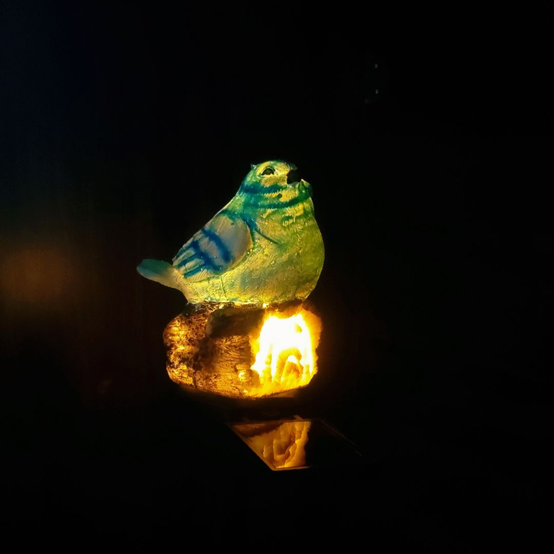 Solar Bird Garden Stake Light Decorative Outdoor Lamp