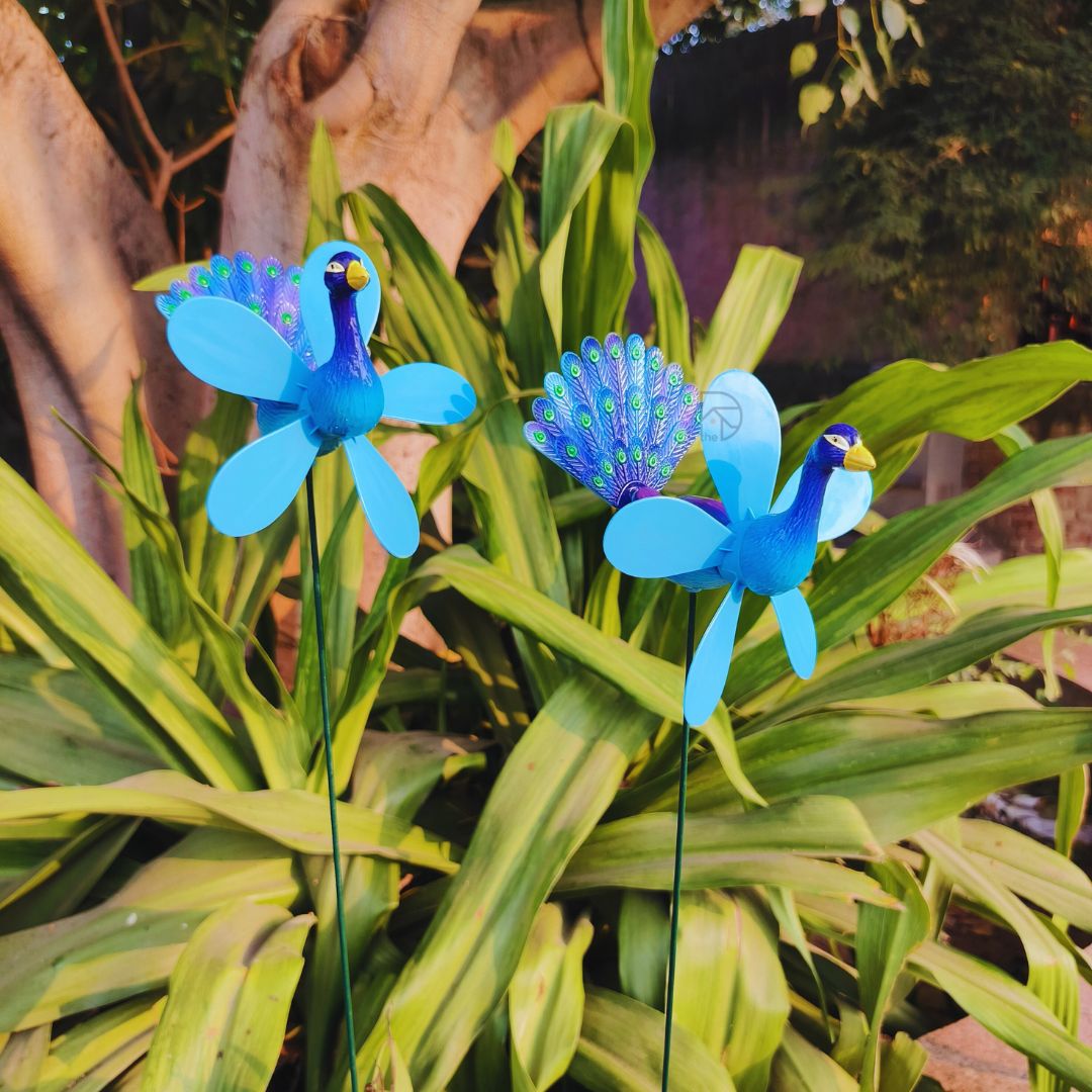 Peacock Garden Stakes (Pack of 2)