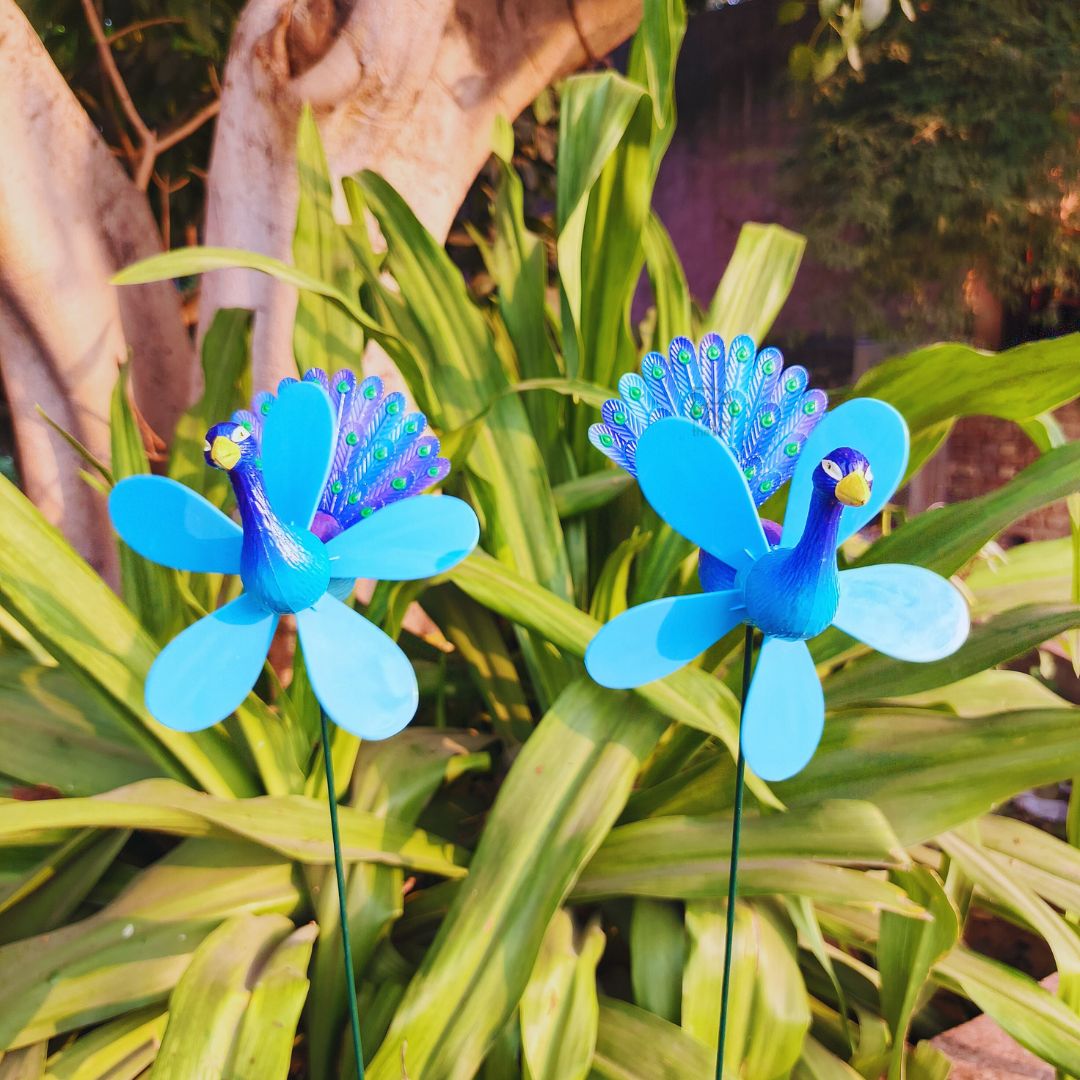 Peacock Garden Stakes (Pack of 2)