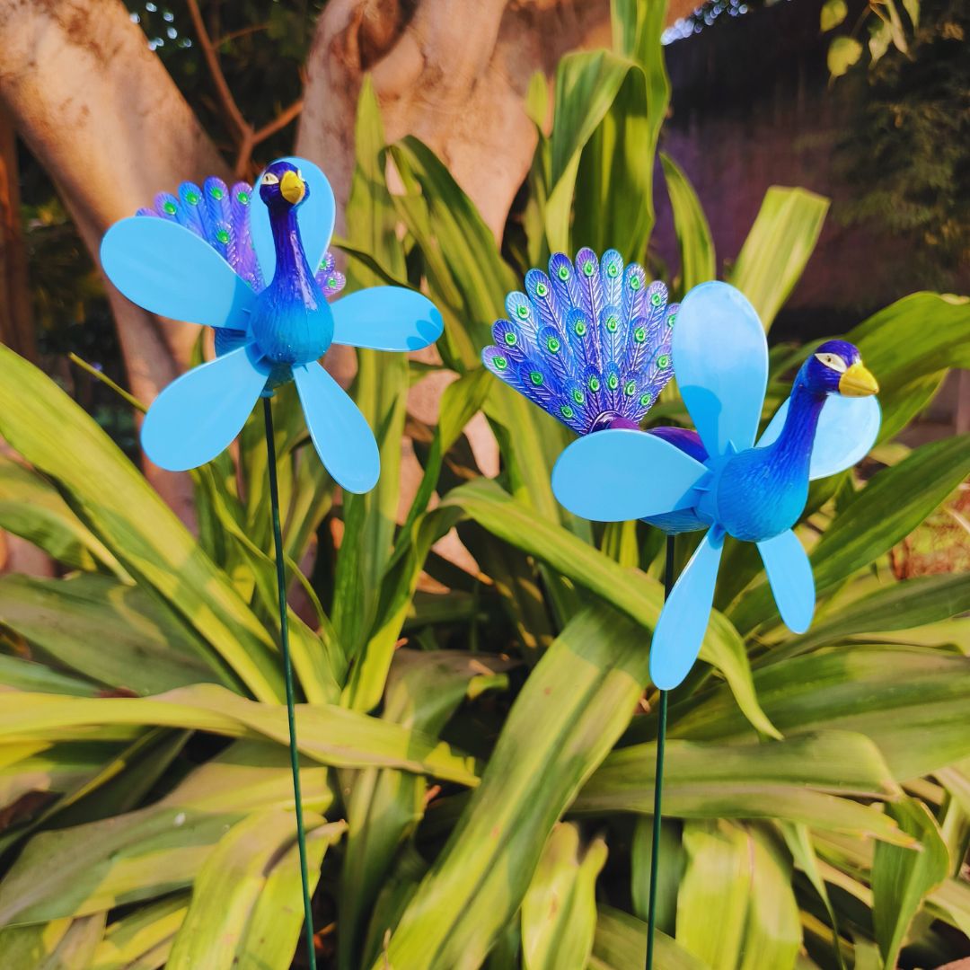 Peacock Garden Stakes (Pack of 2)