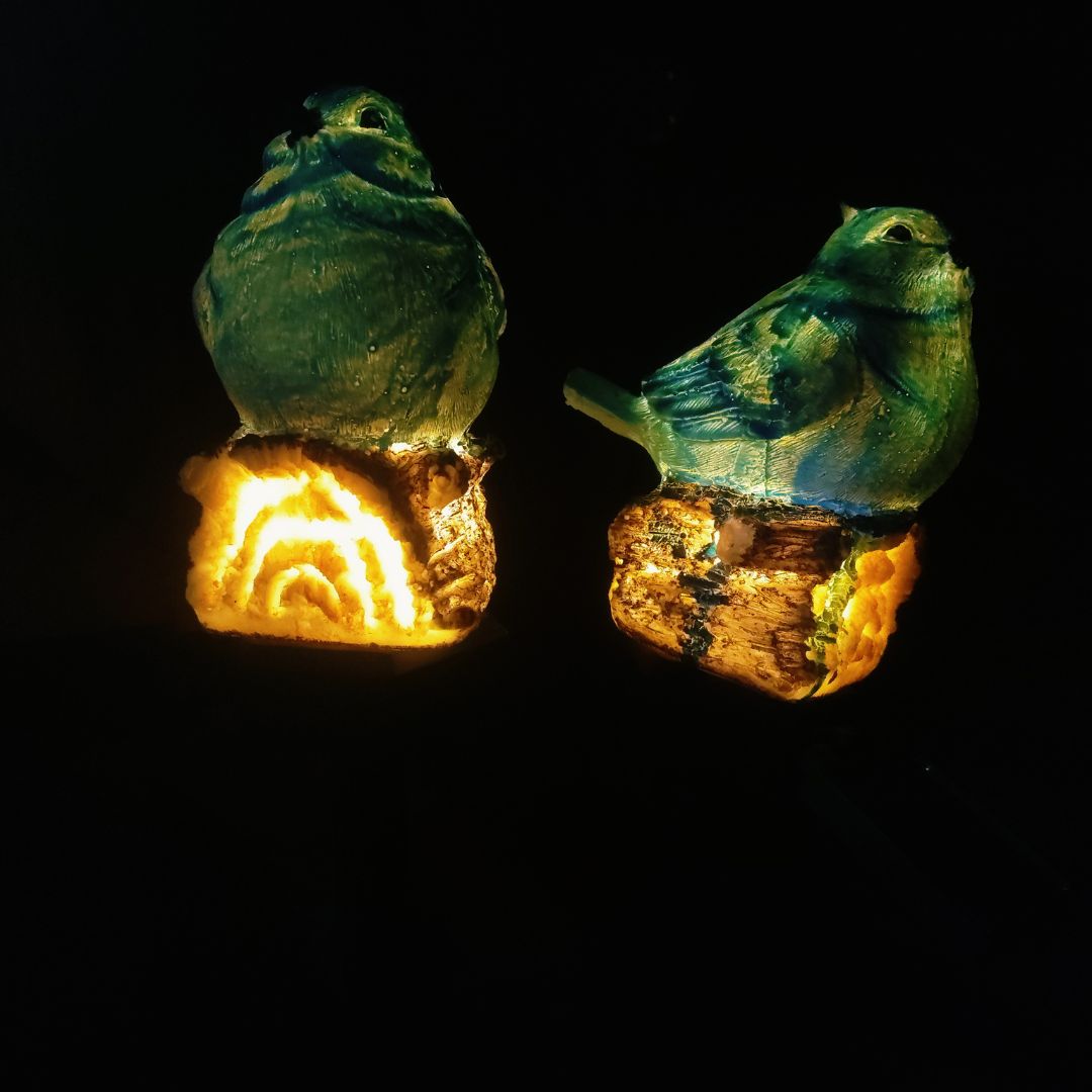 Solar Bird Garden Stake Light Decorative Outdoor Lamp