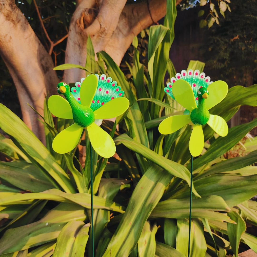 Peacock Garden Stakes (Pack of 2)