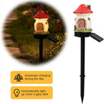 Red Mushroom House Solar Garden Lights - Fairy Stake Lights (Pack of 2)