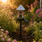 Stone Cottage Solar Garden Lights - Fairy House Stake Lights (Pack of 2)