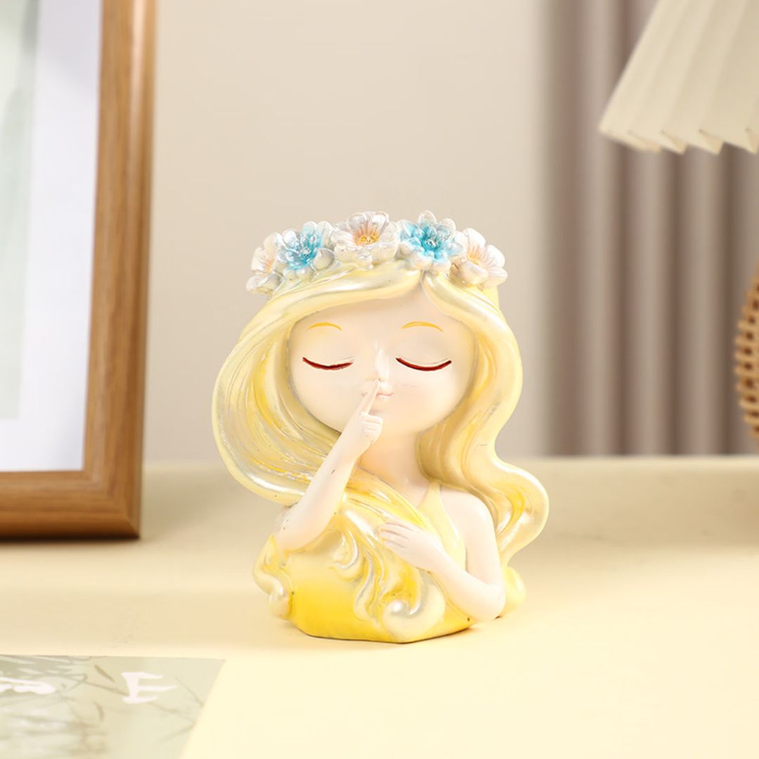 Cute Fairy Girl Garden Statue Resin Decorative Figurine