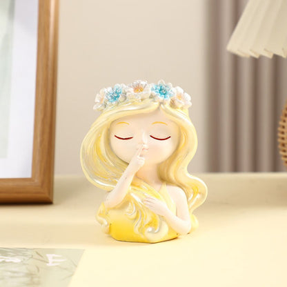 Cute Fairy Girl Garden Statue Resin Decorative Figurine