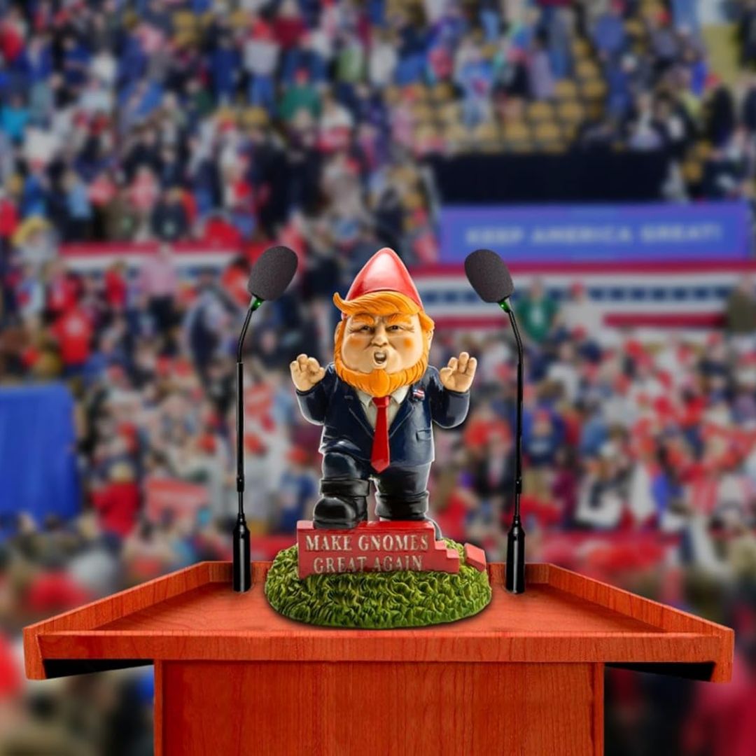 Donald Trump Garden Gnome Resin Figurine Outdoor Decor