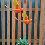 Parrot Garden Stake Decor | Bird Plant Pot Stakes (Set of 2)