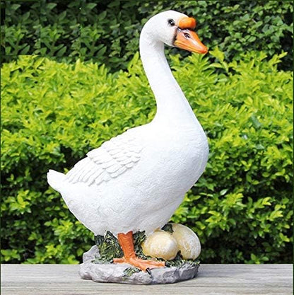 Small Duck with Egg - Cute Resin Duck Statue