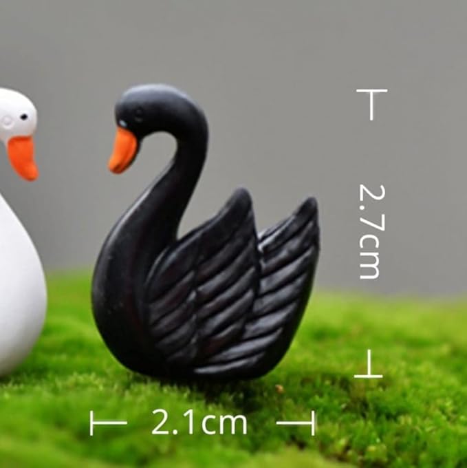 Miniature Swan for Bonsai Tray Decor(Pack of 2)