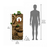 Monk Wall Water Fountain with LED - Cascading Buddha Monk Fountain