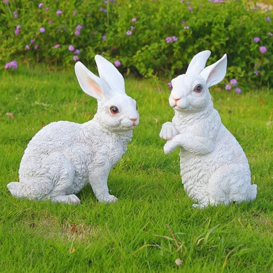 Sitting and Standing Rabbit Animal Figures