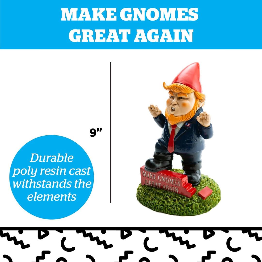 Donald Trump Garden Gnome Resin Figurine Outdoor Decor