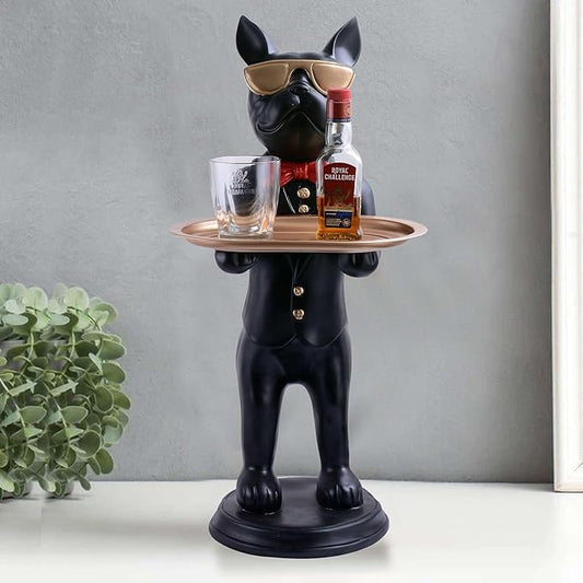 Tuxedoed Charlie Statue with Tray showpiece