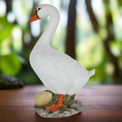 Small Duck with Egg - Cute Resin Duck Statue