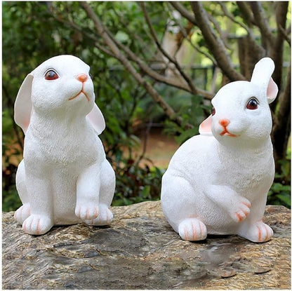 Realistic Rabbit Figurines For Garden Decor