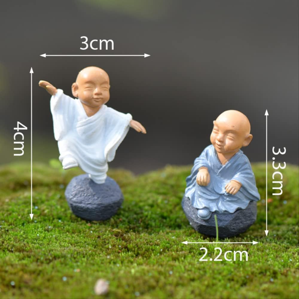 Miniature Baby Monk for Bonsai Tray Decor
