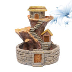Mushroom Treehouse Fairy Cottage Resin Succulent Planter