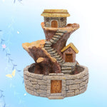 Mushroom Treehouse Fairy Cottage Resin Succulent Planter